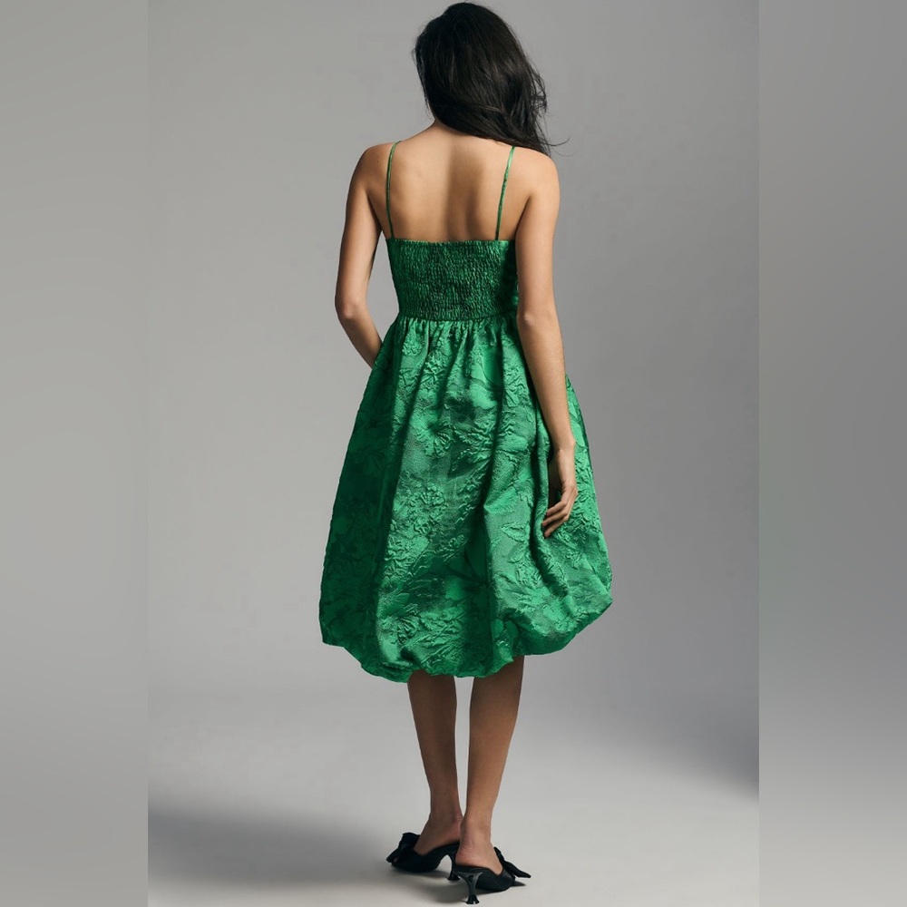 ✨ Anthropologie Jacquard Bubble Dress Sz 10 - Picture 3 of 11